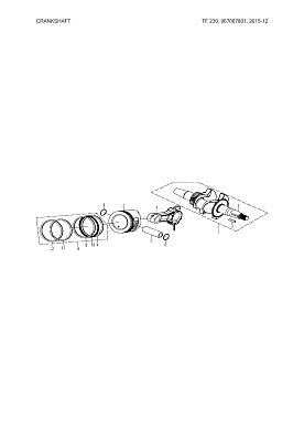 Запчасти коленвал CRANKSHAFT Husqvarna TF230 9670678-01