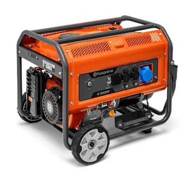 Генератор Husqvarna G8500P, бензомоторный (Двигатель Husqvarna, 458cм3, ручной запуск + от аккумулятора, 8 кВт(макс.), 230В, 50Гц, 1 фаза)