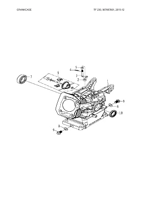 Запчасти картер CRANKCASE Husqvarna TF230 9670678-01