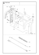 Запчасти ручка газа THROTLE HANDLE Husqvarna 143R II