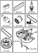 Деталировка расходных материалов Husqvarna TC 138L 96051018900