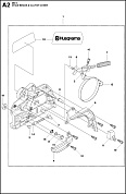 Запчасти Husqvarna 450 e II Цепной тормоз и сцепление (A)