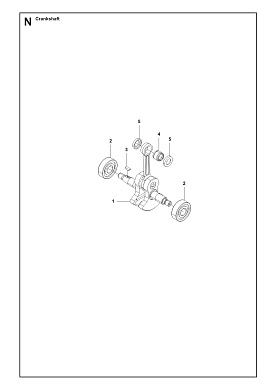 Запчасти коленвал CRANKSHAFT Husqvarna 143R II