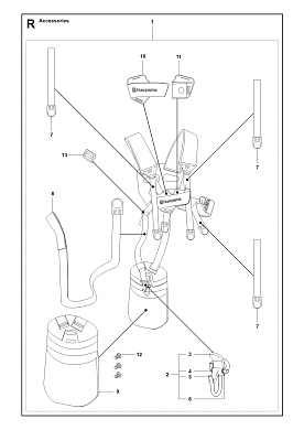 Запчасти аксессуары ACCESSORIES v1 Husqvarna 143R II